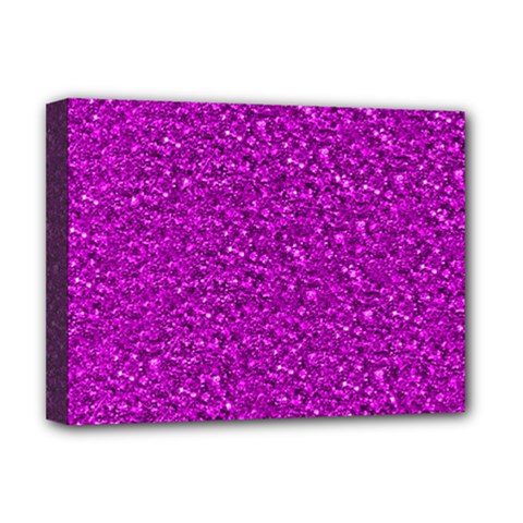 Sparkling Glitter Hot Pink Deluxe Canvas 16  X 12  