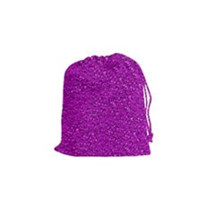 Sparkling Glitter Hot Pink Drawstring Pouches (small) 