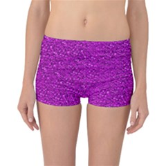 Sparkling Glitter Hot Pink Reversible Boyleg Bikini Bottoms