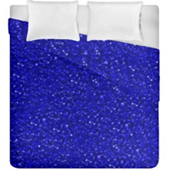 Sparkling Glitter Inky Blue Duvet Cover (king Size)