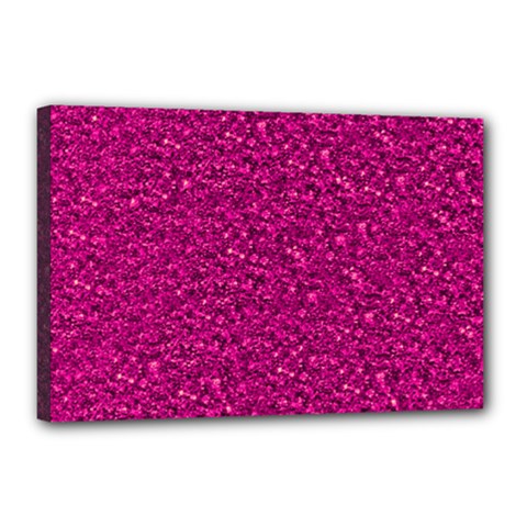 Sparkling Glitter Pink Canvas 18  X 12 