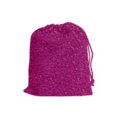 Sparkling Glitter Pink Drawstring Pouches (large) 