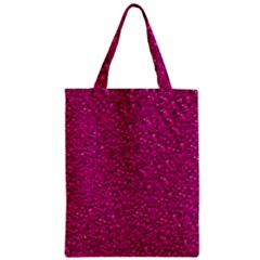 Sparkling Glitter Pink Zipper Classic Tote Bags