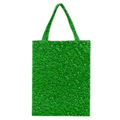 Sparkling Glitter Neon Green Classic Tote Bags