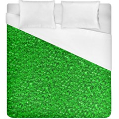 Sparkling Glitter Neon Green Duvet Cover Single Side (kingsize) by ImpressiveMoments