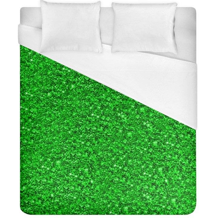 Sparkling Glitter Neon Green Duvet Cover Single Side (Double Size)