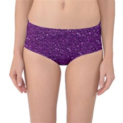 Sparkling Glitter Plum Mid-waist Bikini Bottoms by ImpressiveMoments