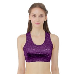 Sparkling Glitter Plum Women s Sports Bra With Border by ImpressiveMoments