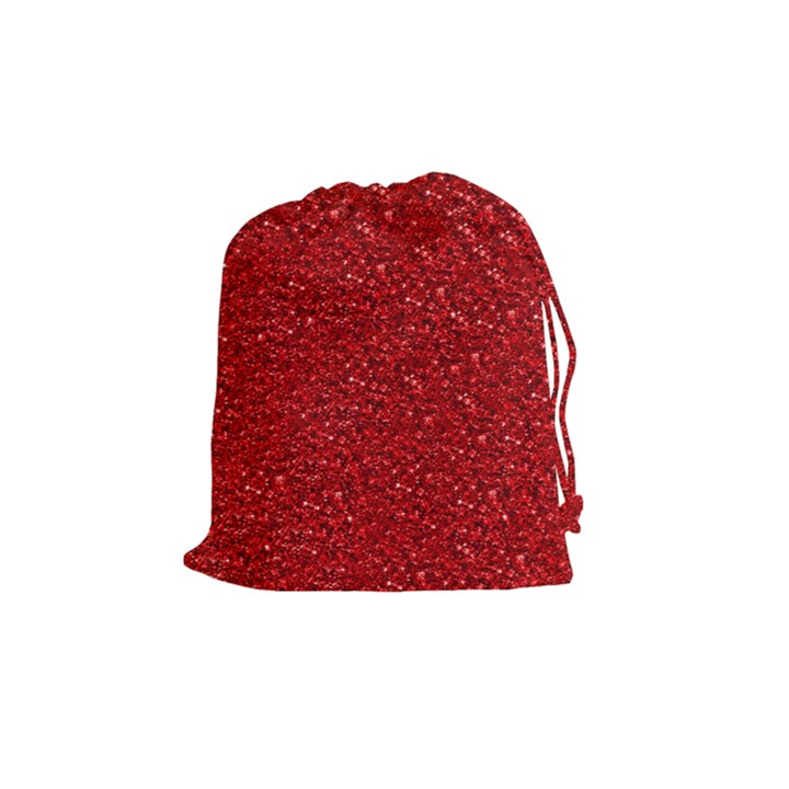 Sparkling Glitter Red Drawstring Pouches (Medium) 