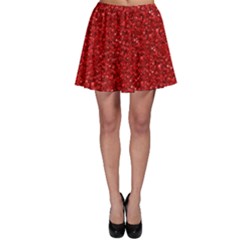 Sparkling Glitter Red Skater Skirts