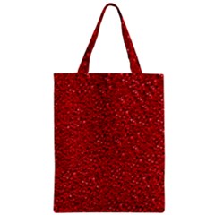 Sparkling Glitter Red Zipper Classic Tote Bags