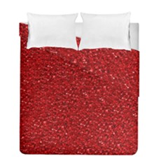 Sparkling Glitter Red Duvet Cover (twin Size)