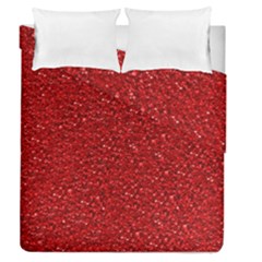 Sparkling Glitter Red Duvet Cover (full/queen Size)