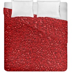 Sparkling Glitter Red Duvet Cover (king Size)