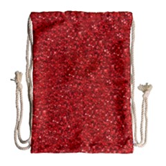 Sparkling Glitter Red Drawstring Bag (large)