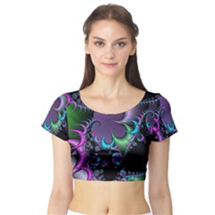 Fractal Dream Short Sleeve Crop Top