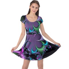 Fractal Dream Cap Sleeve Dresses