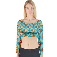 Cute Pretty Elegant Pattern Long Sleeve Crop Top