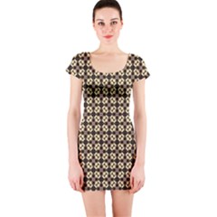 Cute Pretty Elegant Pattern Short Sleeve Bodycon Dresses