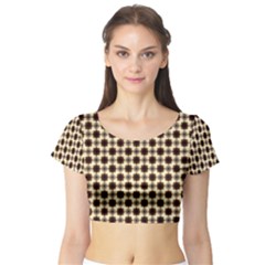 Cute Pretty Elegant Pattern Short Sleeve Crop Top