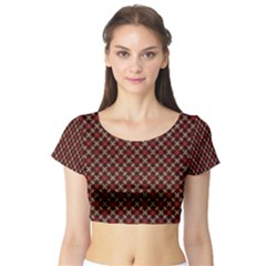 Cute Pretty Elegant Pattern Short Sleeve Crop Top