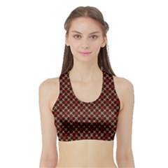 Cute Pretty Elegant Pattern Women s Sports Bra With Border