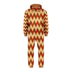 Modern Retro Chevron Patchwork Pattern  Hooded Jumpsuit (kids) by GardenOfOphir