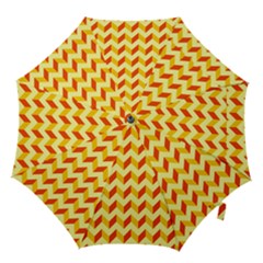 Modern Retro Chevron Patchwork Pattern  Hook Handle Umbrellas (small)