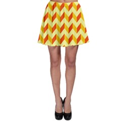 Modern Retro Chevron Patchwork Pattern  Skater Skirts