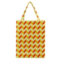 Modern Retro Chevron Patchwork Pattern  Classic Tote Bags