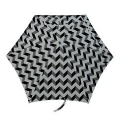 Modern Retro Chevron Patchwork Pattern  Mini Folding Umbrellas