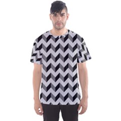 Modern Retro Chevron Patchwork Pattern  Men s Sport Mesh Tees