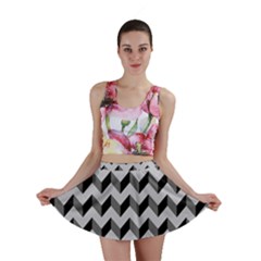 Modern Retro Chevron Patchwork Pattern  Mini Skirts by GardenOfOphir