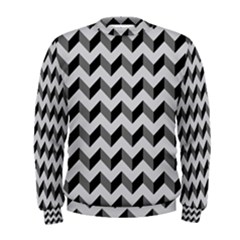 Modern Retro Chevron Patchwork Pattern  Men s Sweatshirts by GardenOfOphir