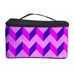 Modern Retro Chevron Patchwork Pattern Cosmetic Storage Cases by GardenOfOphir