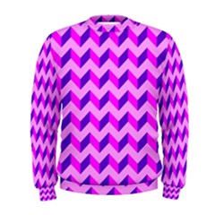 Modern Retro Chevron Patchwork Pattern Men s Sweatshirts by GardenOfOphir