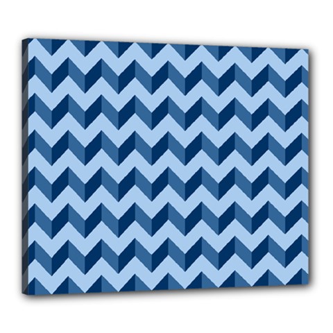 Modern Retro Chevron Patchwork Pattern Canvas 24  X 20 