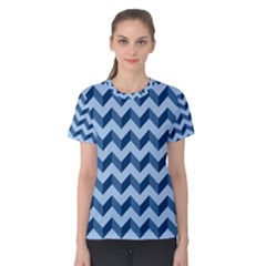 Modern Retro Chevron Patchwork Pattern Women s Cotton Tees