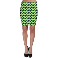 Modern Retro Chevron Patchwork Pattern Bodycon Skirts