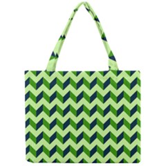 Modern Retro Chevron Patchwork Pattern Tiny Tote Bags