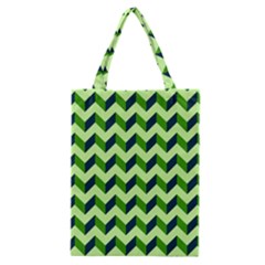 Modern Retro Chevron Patchwork Pattern Classic Tote Bags by GardenOfOphir