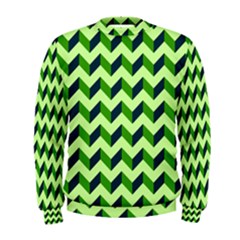 Modern Retro Chevron Patchwork Pattern Men s Sweatshirts by GardenOfOphir