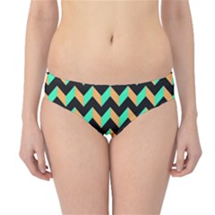 Modern Retro Chevron Patchwork Pattern Hipster Bikini Bottoms