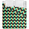 Modern Retro Chevron Patchwork Pattern Duvet Cover (Double Size) View1