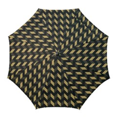 Modern Retro Chevron Patchwork Pattern Golf Umbrellas