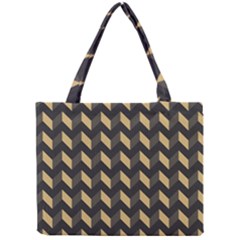 Modern Retro Chevron Patchwork Pattern Tiny Tote Bags