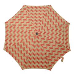 Modern Retro Chevron Patchwork Pattern Hook Handle Umbrellas (small)