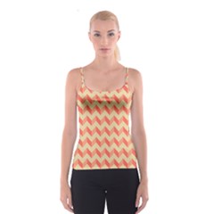 Modern Retro Chevron Patchwork Pattern Spaghetti Strap Tops