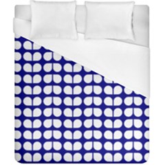 Blue And White Leaf Pattern Duvet Cover Single Side (double Size)