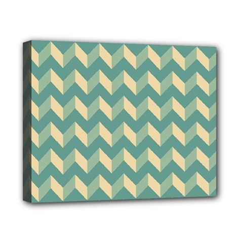 Modern Retro Chevron Patchwork Pattern Canvas 10  X 8 